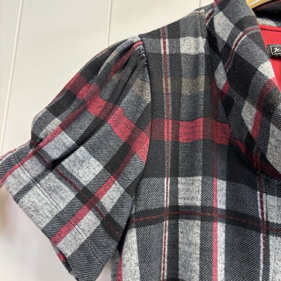 Jessica Howard Womens Dark Academia Preppy Pleated Plaid Mini Dress Size PL Chic - Picture 8 of 10